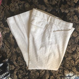 Express patterned white pants